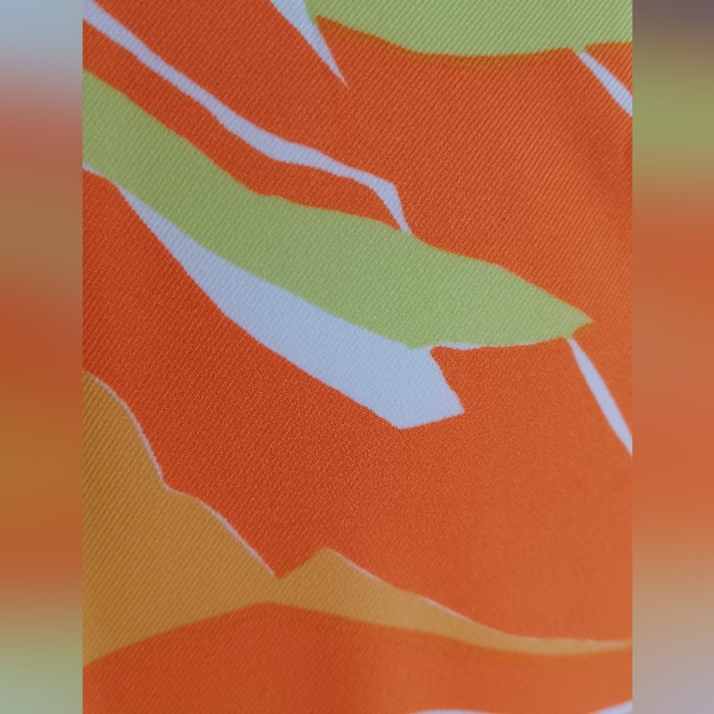 RARE 70s Psychadelic Neon Kaftan Dress With Matching Shorts! - Picture 8 of 16